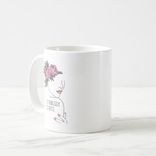 Mug Soyez des Roses authentiques et courageux (Devant gauche)