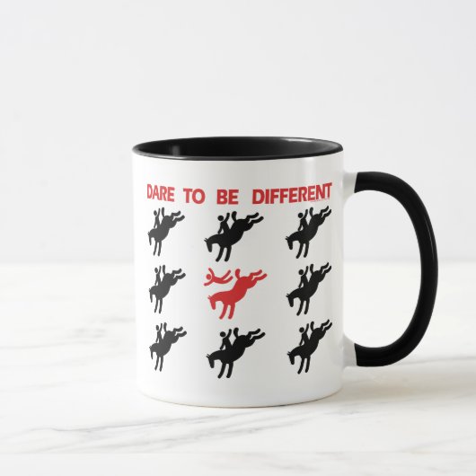 Mug Soyez différent - dire drôle de cheval (Droite)