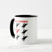 Mug Soyez différent - dire drôle de cheval (Devant gauche)