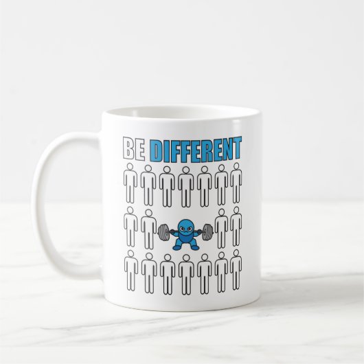 Mug Soyez différent - Kawaii Anime Bodybuilding Workou (Gauche)