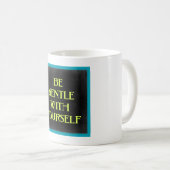 Mug Soyez doux avec vous-même Citation Typographie (Devant droit)