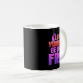 Mug Soyez Exempt de Drogue Aimez-Vous Ruban Violet  (Devant droit)