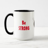Mug Soyez fort avec l'affirmation positive du café (Gauche)