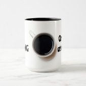 Mug Soyez FORT Un Sip à la fois noir et blanc (Centre)