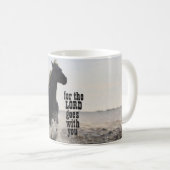 Mug Soyez forte et courageuse Bible Verse Deut 31 Hors (Devant droit)