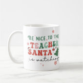 Mug Soyez gentil avec le professeur Père Noël regarde  (Gauche)