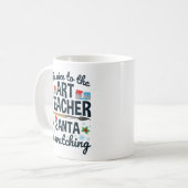 Mug Soyez gentil avec l'enseignant d'art que Père Noël (Devant gauche)