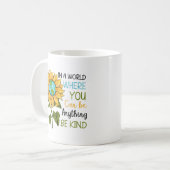 Mug Soyez gentil dans ce monde Sunflower (Devant gauche)