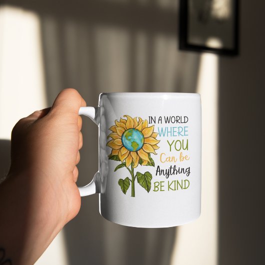 Mug Soyez gentil dans ce monde Sunflower