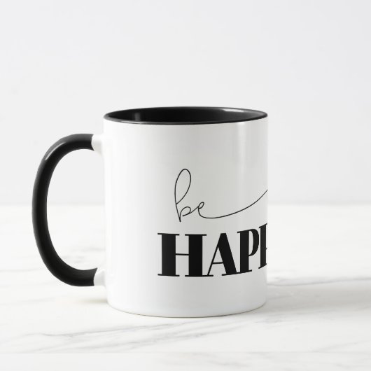 Mug Soyez heureux de la typographie (Gauche)