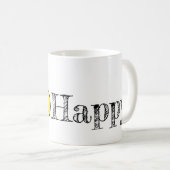 Mug Soyez heureux Typographie Smile Face Emoji Coffee  (Devant droit)