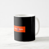 Mug Soyez humain Jour des Chemises Orange (Devant droit)