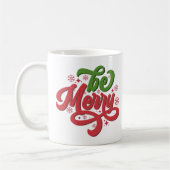 Mug Soyez Joyeux Retro Vacances de Noël Super (Gauche)