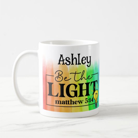 Mug Soyez l'arc-en-ciel léger (Gauche)