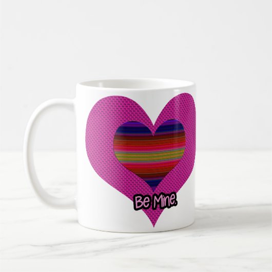 Mug Soyez le coeur arc-en-ciel Valentine de la mine (Gauche)