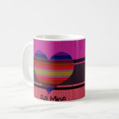 Mug Soyez le coeur arc-en-ciel Valentine de la mine (Devant gauche)