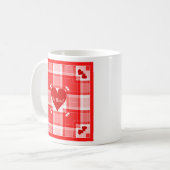 Mug Soyez le mien ! Tasses, tasses, plaid rouge de (Devant gauche)