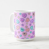 Mug Soyez Mine Pastel Coeur et Star Lavender (Devant gauche)