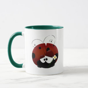 Mug Soyez mon joli dessin de Valentine Red Ladybug