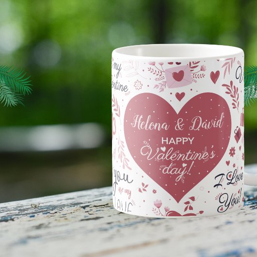 Mug Soyez Mon Valentin Je T'Aime Nom Personnalisé