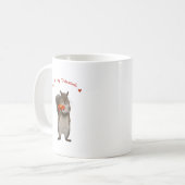 Mug Soyez mon Valentine d'écureuil mignon (Devant gauche)