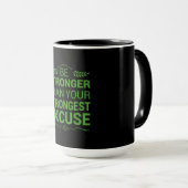 Mug Soyez Plus Forte Que La Plus Forte Excuse Funny Gy (Devant droit)