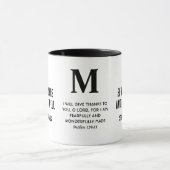 Mug SOYEZ QUI VOUS ÊTES Inspirant Christian Monogramme (Centre)