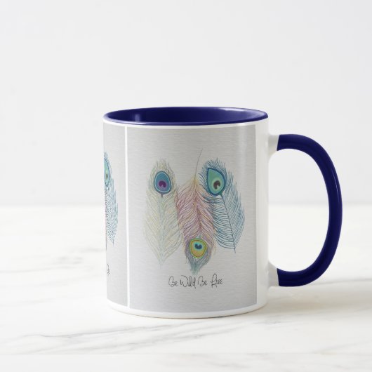 Mug Soyez Sauvage Soyez Libre La Puissance De Trois Mu (Droite)