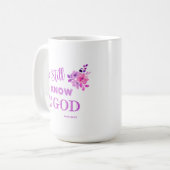 Mug Soyez Toujours Chrétien Citation Violet Rose flora (Devant gauche)