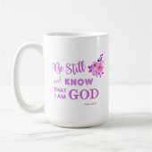 Mug Soyez Toujours Chrétien Citation Violet Rose flora (Gauche)