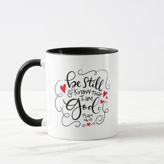 Mug Soyez toujours et sachez que je suis Dieu, dessiné (Gauche)