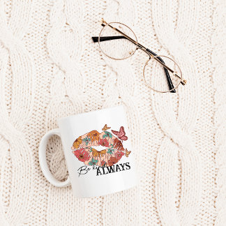 Mug Soyez toujours gentil, lèvres Fleurs sauvages papi