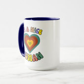 Mug Soyez un gentil Humain BOHO Heart Graphisme (Devant gauche)