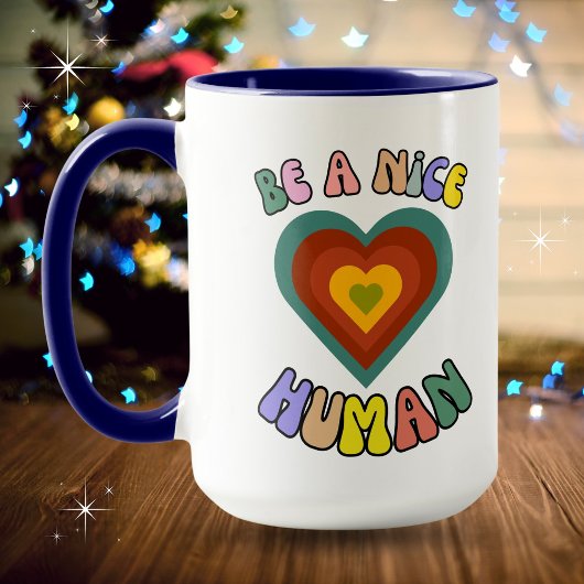 Mug Soyez un gentil Humain BOHO Heart Graphisme