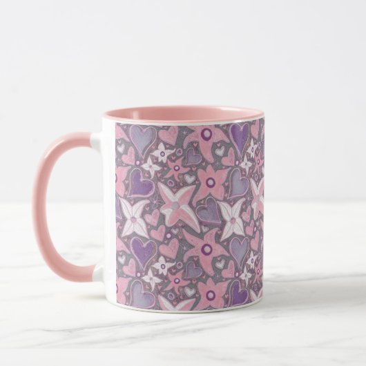 Mug Soyez Unique En Motif Rose/Violet (Gauche)