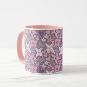 Mug Soyez Unique En Motif Rose/Violet (Devant gauche)
