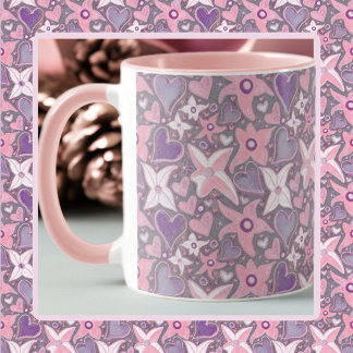 Mug Soyez Unique En Motif Rose/Violet
