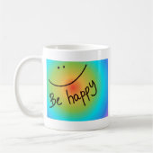 Mug "Soyez" visage coloré heureux, manuscrit (Gauche)