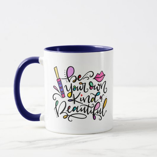 Mug Soyez votre propre espèce de beauté, à la main (Gauche)