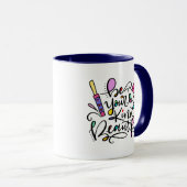 Mug Soyez votre propre espèce de beauté, à la main (Devant droit)