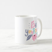 Mug Soyez vous-même | Fleurs Pastel (Devant droit)