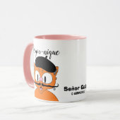 Mug Soyez Vous-Unique (Soyez unique) Chat à la moustac (Devant gauche)