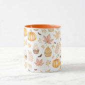 Mug Soyons Éffrayants avec Citrouilles, Feuilles et Cu (Centre)