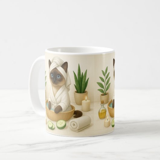 Mug Spa de chat Thème pour Amoureux de les chats (Devant gauche)