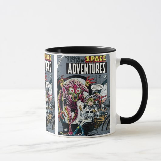 Mug Space Adventures #12 Bande dessinée rétro de scien (Droite)