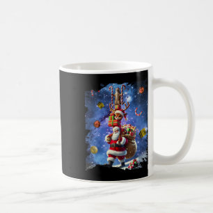 Mug Space Cat Riding Reindeer Et Père Noël Christmas