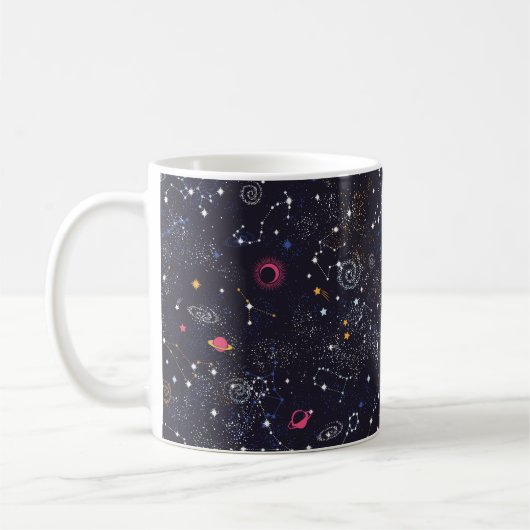 Mug Space Galaxy constellation sans couture motif (Gauche)