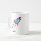 Mug Space Rocket Cute Fun Cadeau Personnalisé avec le  (Devant gauche)