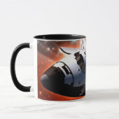 Mug Space Shuttle Atlantis Hubble Telescope Artwork (Gauche)