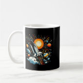 Mug Space Shuttle Sun Planets Rocket Galaxy Boys Kids  (Gauche)